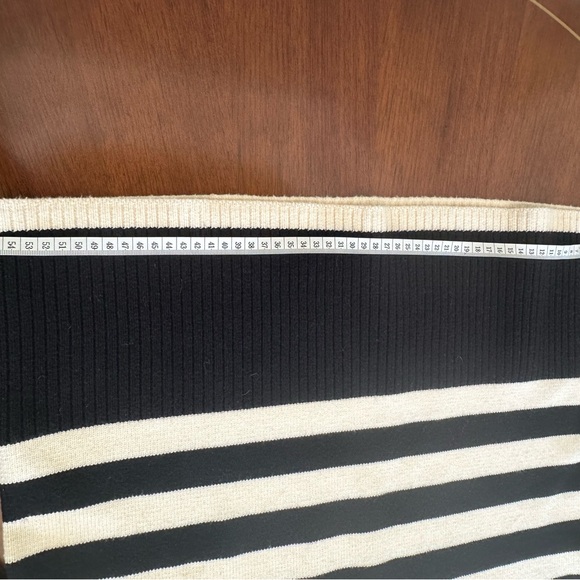 ZARA Black & White Striped Knit Sweater | Crewneck | Size S - Picture 4 of 10